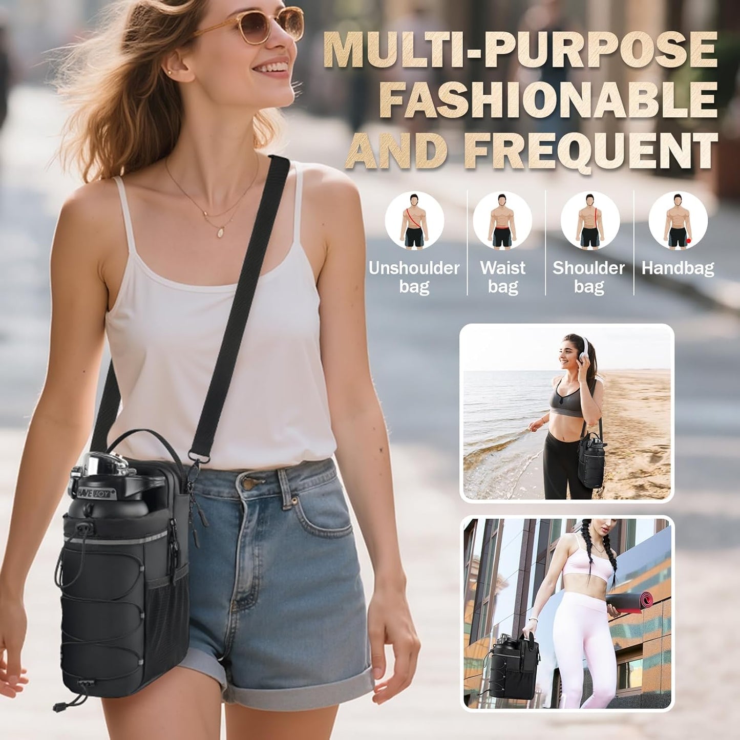 Magnetic Gym Bag – Strong Magnetic Water Bottle & Fitness Pouch